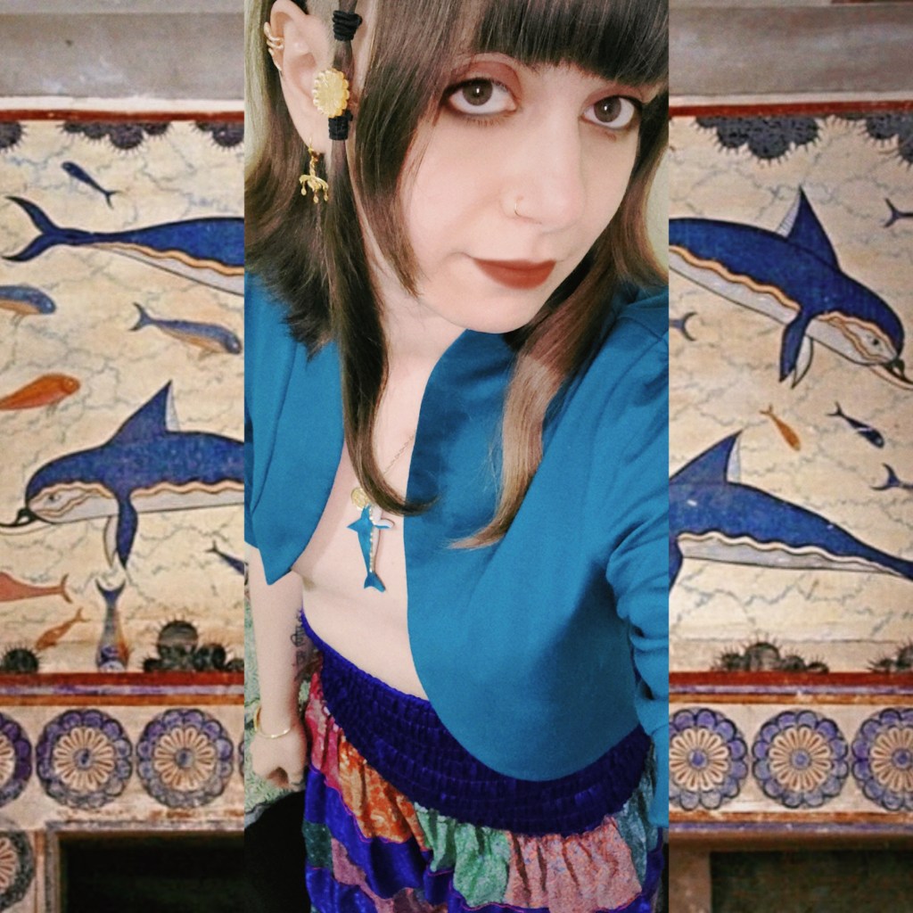 another photo of me in my Dolphin Fresco inspired clothing