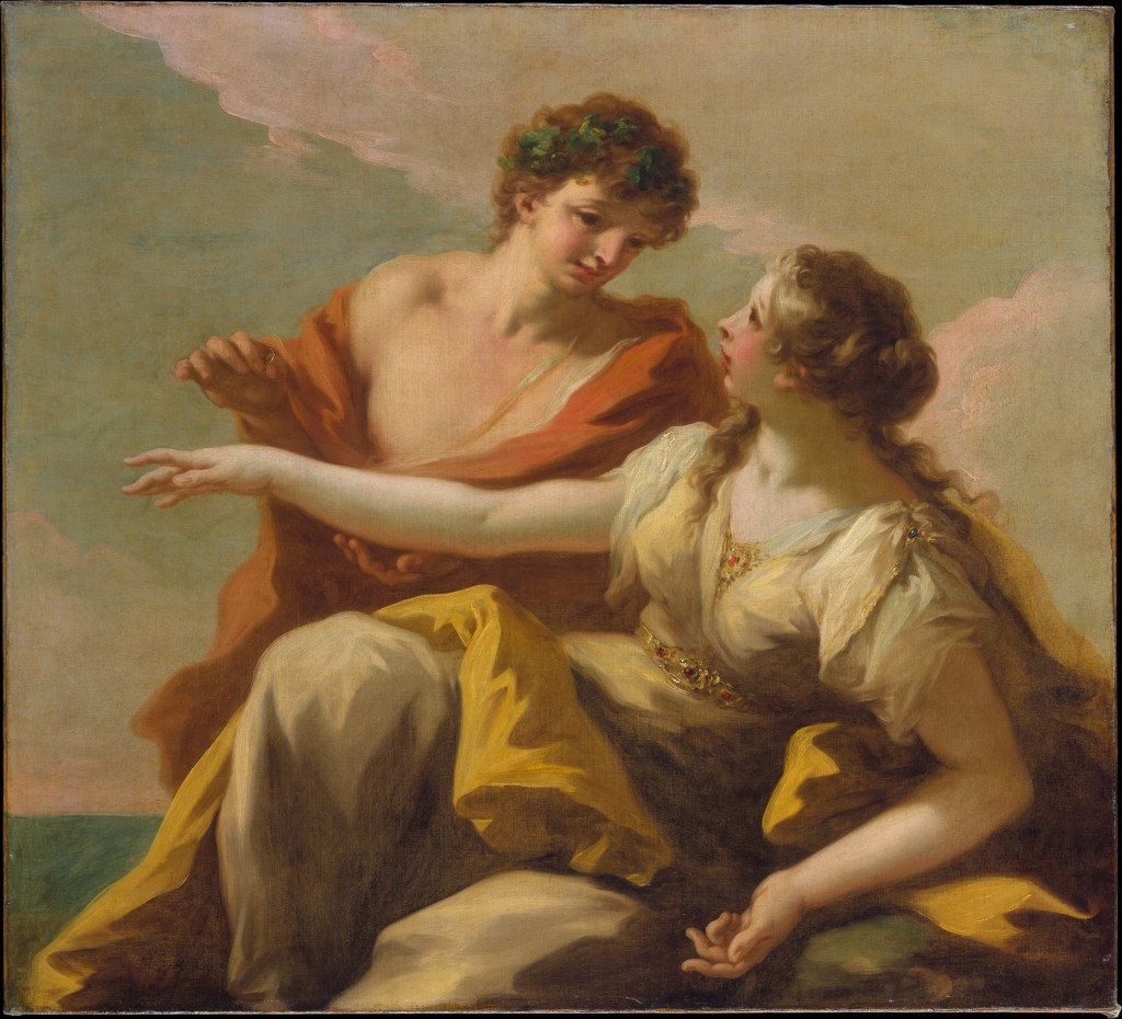 Bacchus (Dionysus) and Ariadne by Giovanni Antonio Pellegrini (1720)