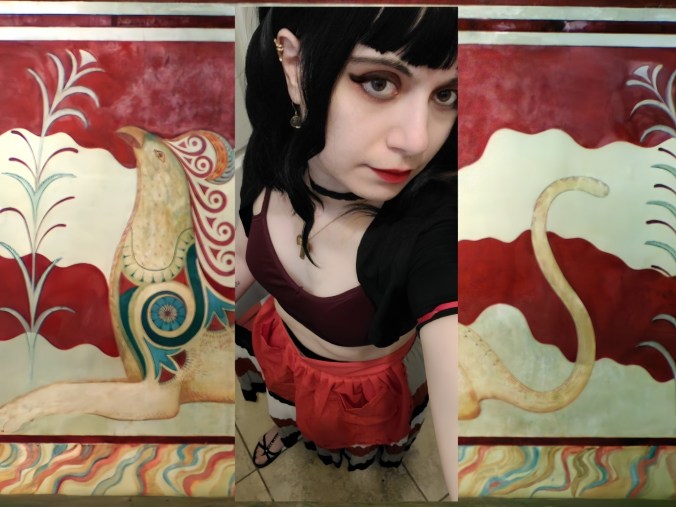 Me in a Minoan-inspired outfit