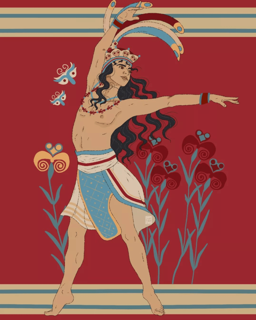 The Minoan Lily Prince drawn by Brittany (Artistfuly)