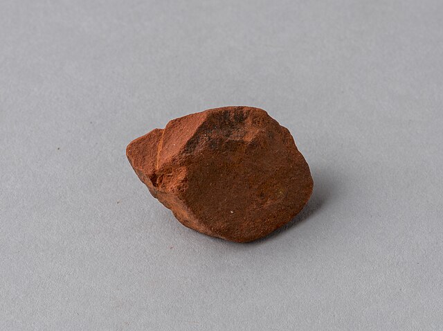 a piece of red ochre