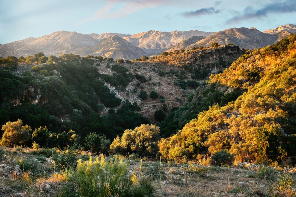 Crete mountain in fall by fietzfotos