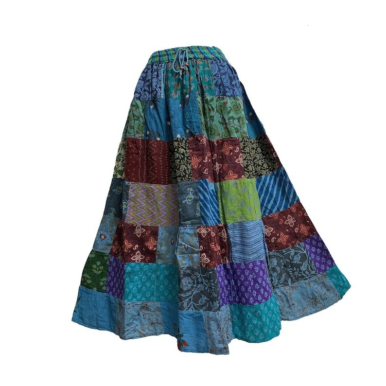 a patchwork skirt